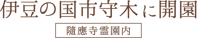 伊豆国市守木に開園 隨應寺霊園内